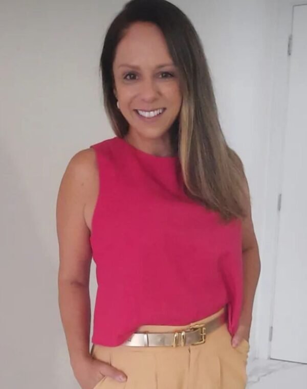 Blusa de Linho sem mangas